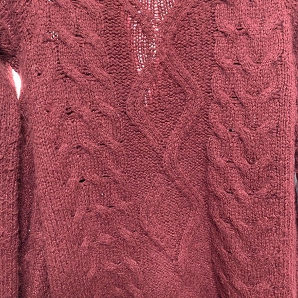 Free People Cowl Neck Cable Knit Button Up Sweater‎ - Picture 7 of 7